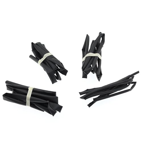 KSOPUERT Industrielles Hitzeschutz-Set, schwarz, Durchmesser 3 mm, 4 mm, 5 mm, 6 mm, Drahtwickel-Kabelschlauch für Isolationsschutz, 4 Stück von KSOPUERT