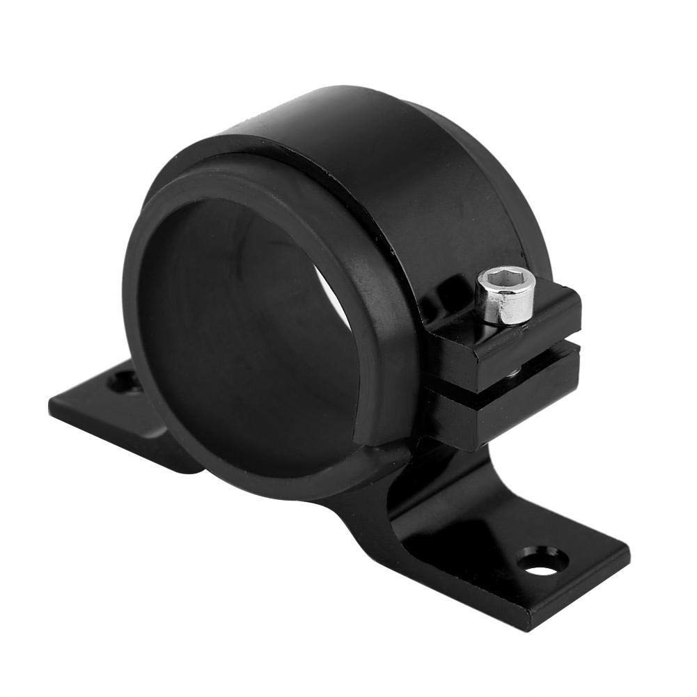 KSTE Montagewinkel Schwarz, Aluminum Alloy 50mm Auto Kraftstoffpumpe Montagehalterung, Single-Filter-Clamp Cradle (Schwarz, Rot und Splitter) von KSTE