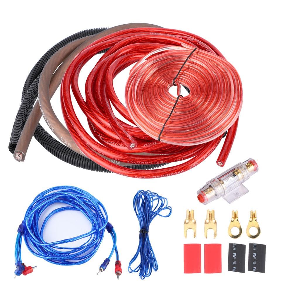 KSTE Subwoofer Cable, Subwoof Verstark, Audio Verstark, Car Subwoofer Wire Kit, 4 Guage 2800W Car Audio Subwoofer-Verstärker-Lautsprecher-Installation Wire Cable Kit Fuse Anzug KSTE Subwoofer Cable, Subwoof Verstark, Audio Verstark, Car Subwoofer Wire Kit, 4 Guage 2800W Car Audio Subwoofer-Verstärker-Lautsprecher-Installation Wire Cable Kit Fuse Anzug von KSTE