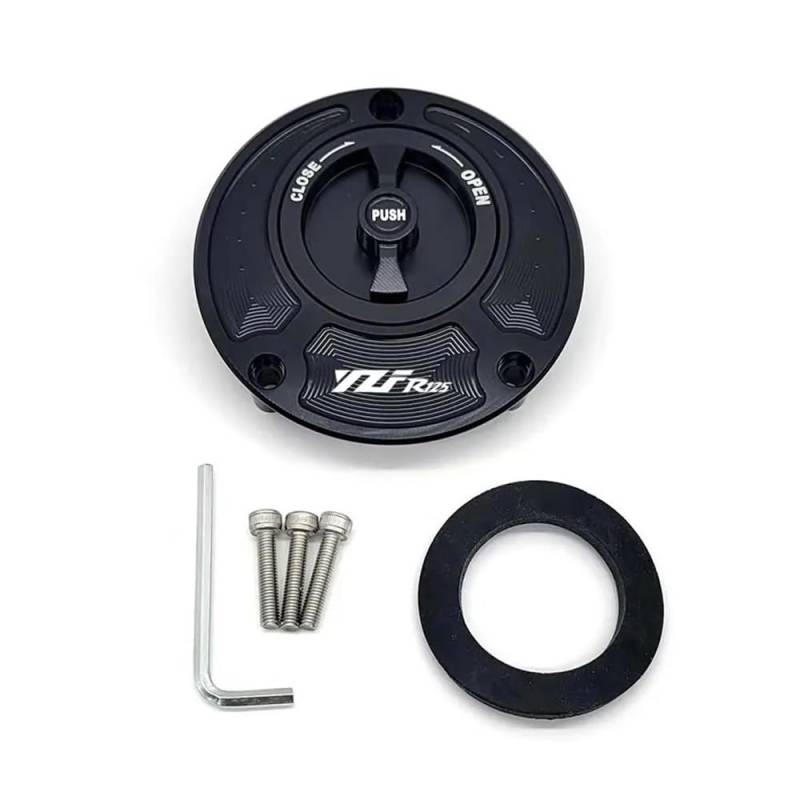 Motorrad Tankdeckel Für Ya&maha YZF R125 2012 Kraftstoff Tankdeckel Abdeckung CNC Aluminium Keyless Motorrad Zubehör 6 Farben von KTEBNWOSD