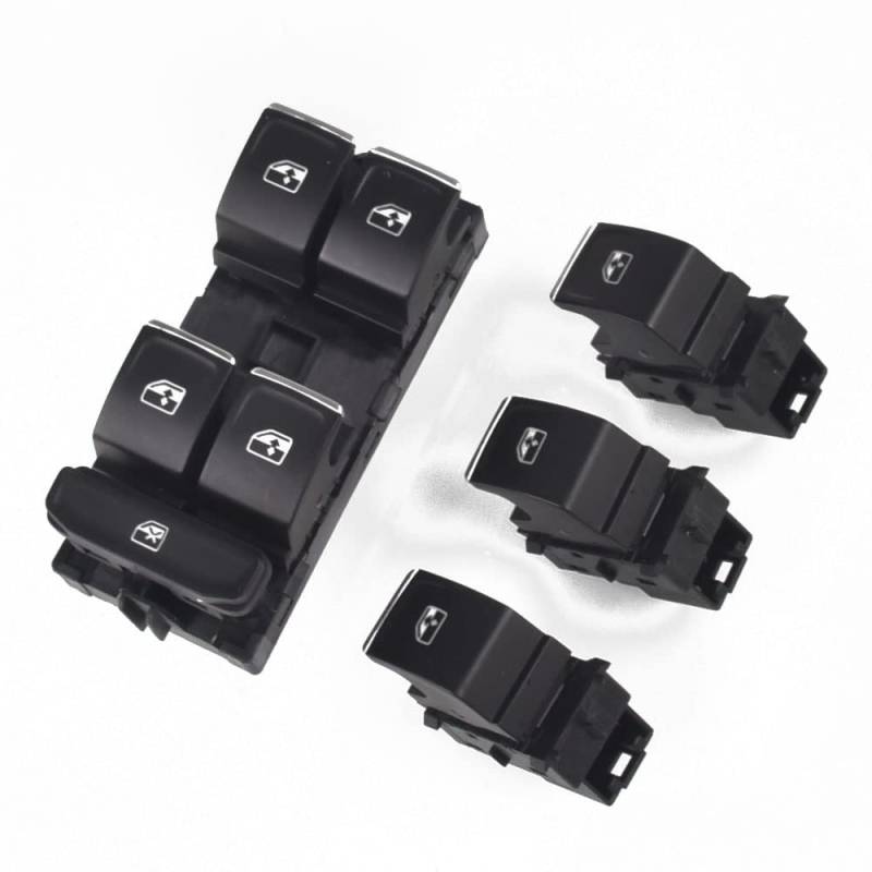 Auto Fenster Schalter Für V&W G&olf MK7 p&assat B8 T&iguan T&OURAN Antriebsseitenfenster Hauptschalter 5GG959857A + 3PCS 5G0959855G(Weiß) von KTGVTPBHBW