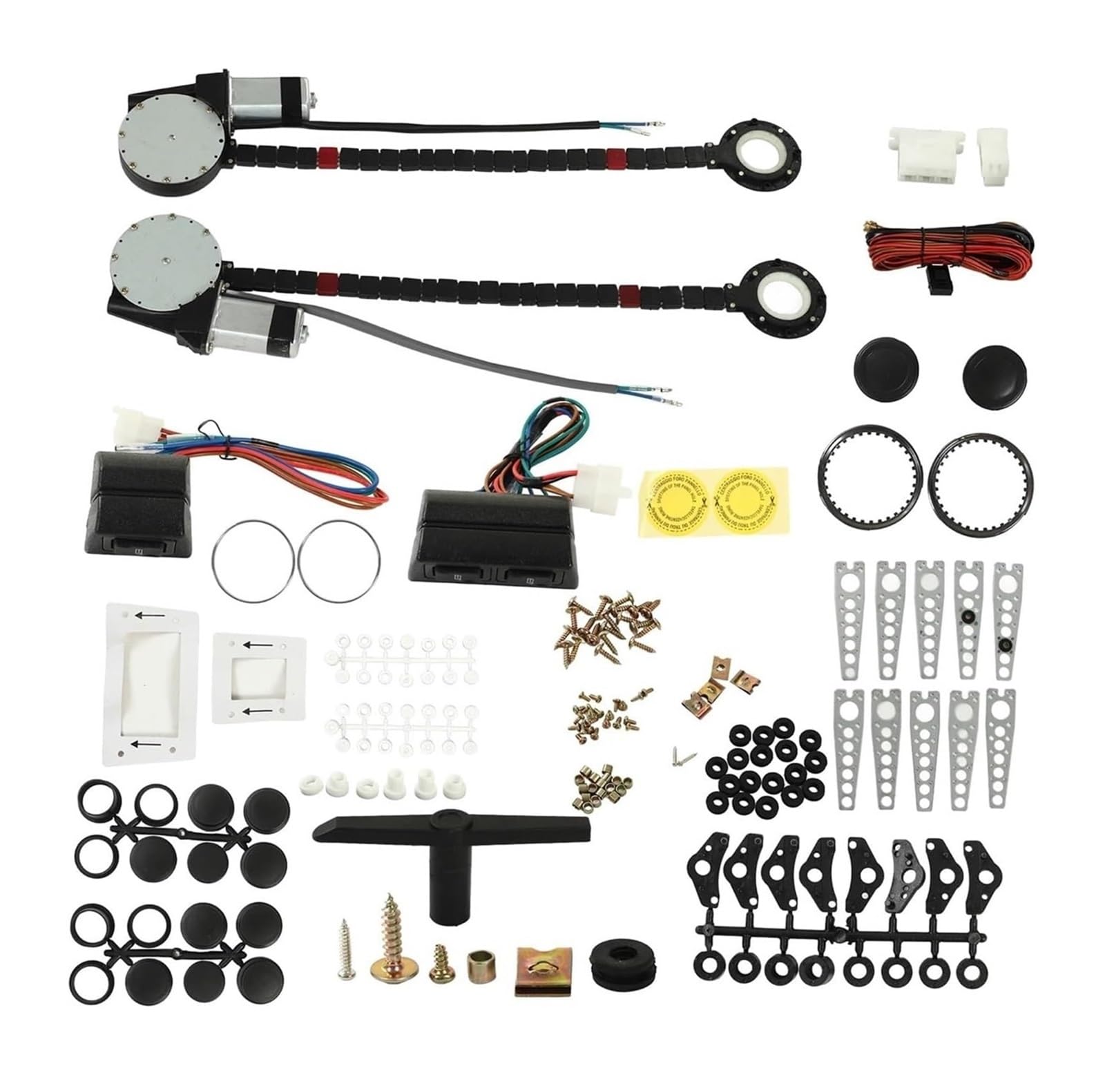 Fensterheber Mechanismus Teil 12V Elektrischer Fensterheber-Regler-Umrüstsatz Mit Stromkabelbaum Universell Für 2-türige Pickup-Trucks Vans SUVs Auto-Fensterheber-Set(A) von KTGVTPBHBW