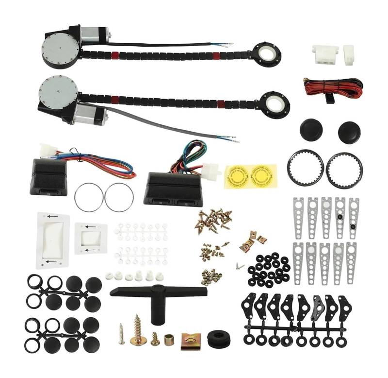 Fensterheber Mechanismus Teil 12V Elektrischer Fensterheber-Regler-Umrüstsatz Mit Stromkabelbaum Universell Für 2-türige Pickup-Trucks Vans SUVs Auto-Fensterheber-Set(A) von KTGVTPBHBW