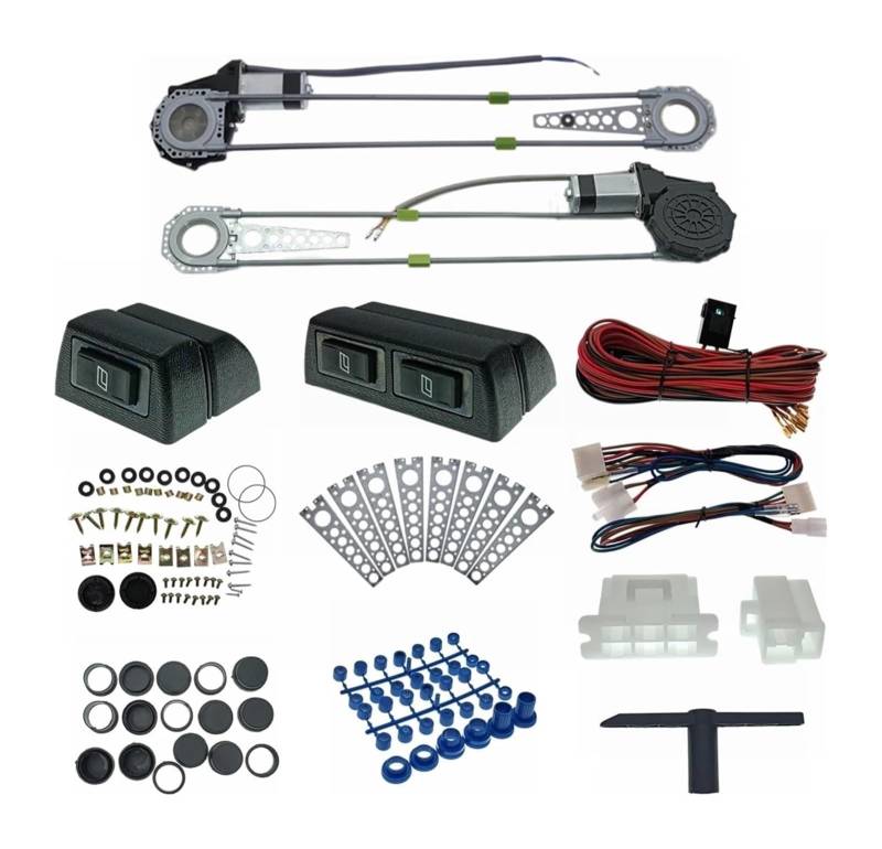 Fensterheber Mechanismus Teil Universal 2 Tür Auto Elektrische Fensterheber Regler Umwandlung Roll Up Schalter Kit LKW SUV Auto 12V Auto Fensterheber Kit von KTGVTPBHBW