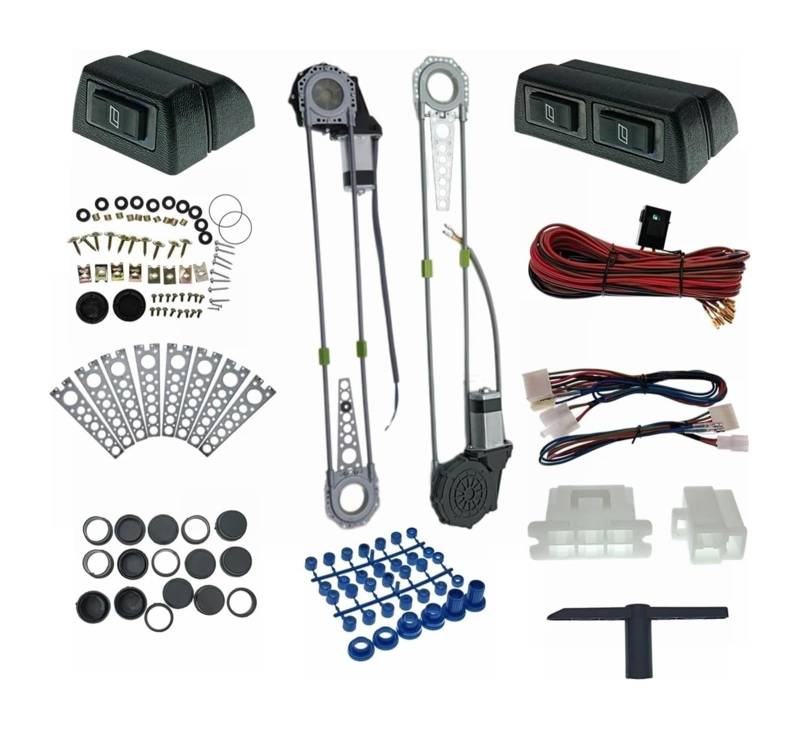 Fensterheber Mechanismus Teil Universal Auto Electric Power Fensterheber Regler Umwandlung Roll Up Schalter Kit Für 2 Tür Auto LKW SUV Auto 12V von KTGVTPBHBW