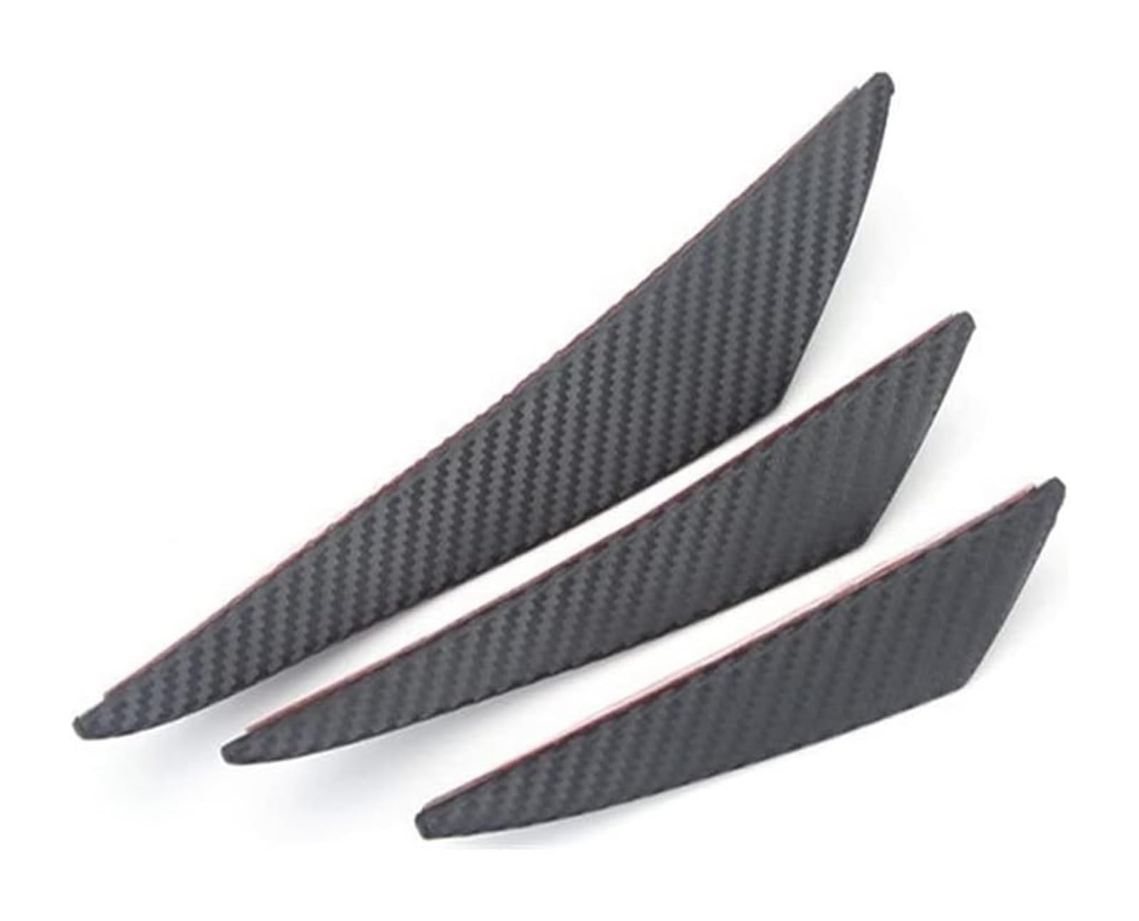 Heckscheibenspoiler 6PCS Universal Gummi Auto Vorderen Stoßfänger Lip Schutz Hinten Diffusor Auto Carbon Fiber Spoiler Splitter Flügel Guar(Rear right) von KTGVTPBHBW