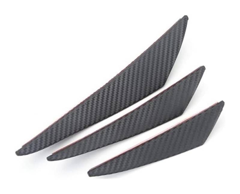 Heckscheibenspoiler 6PCS Universal Gummi Auto Vorderen Stoßfänger Lip Schutz Hinten Diffusor Auto Carbon Fiber Spoiler Splitter Flügel Guar(Rear right) von KTGVTPBHBW