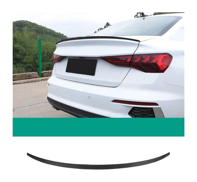 Heckscheibenspoiler Für A3 Limousine 2021 Glänzend Schwarz Carbon Faser Hinten Stamm Deckel Spoiler Auto Zubehör Auto Hinten Koffer Schwanz Flügel(S3 style) von KTGVTPBHBW