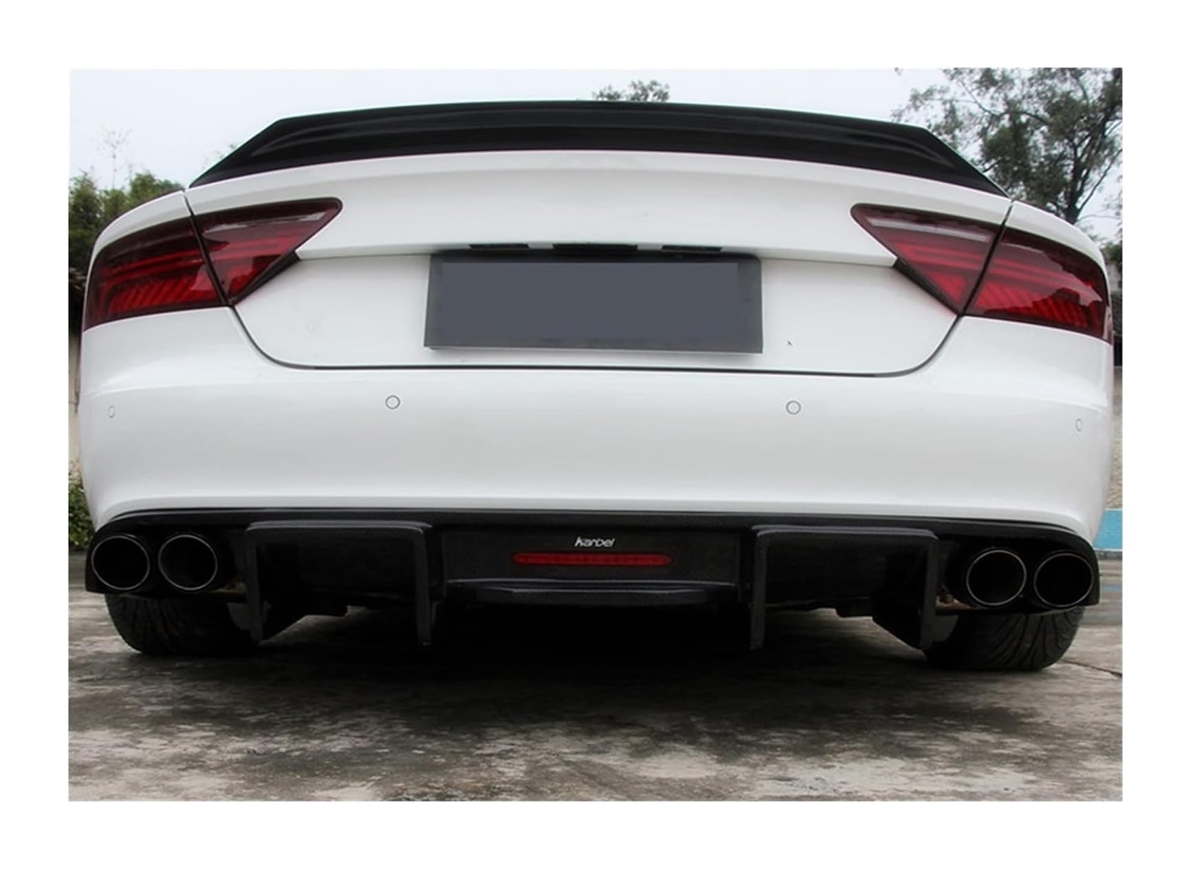 Heckscheibenspoiler Für A7 S7 RS7 2013 2014 2015 2016 Autozubehör Kohlefaser Auto Heckschwanzflügel Kofferraumlippenspoiler(Carbon fiber) von KTGVTPBHBW