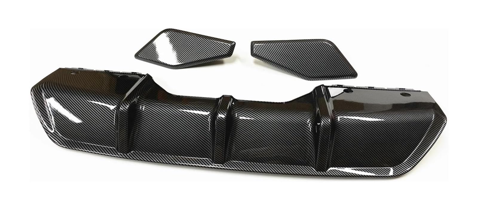 Heckscheibenspoiler Für B&MW X6 F16 2015-2018 Heckspoiler Auto Heckstoßstange Diffusor Lippenhalterung Auspuff Seitenform Splitter Abdeckung Zierleiste Spoilerplatte(Carbon Look) von KTGVTPBHBW