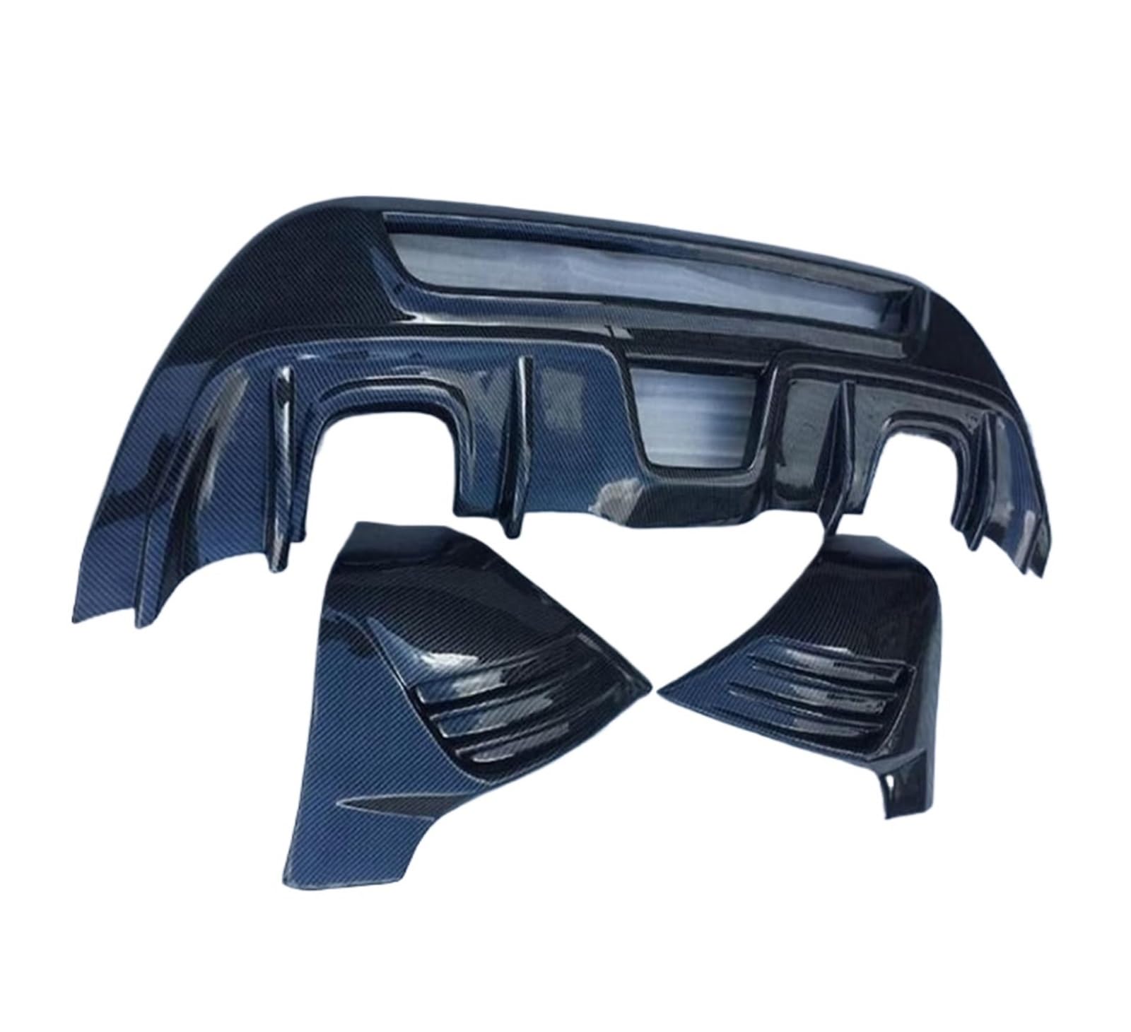 Heckscheibenspoiler Für F&ord Für Fiesta MK7 2008-2014 Auto Hintere Stoßstange Lip Diffusor Stoßstange Schürze Splitter Auto Heckspoiler Heckflügel(3 PCS) von KTGVTPBHBW