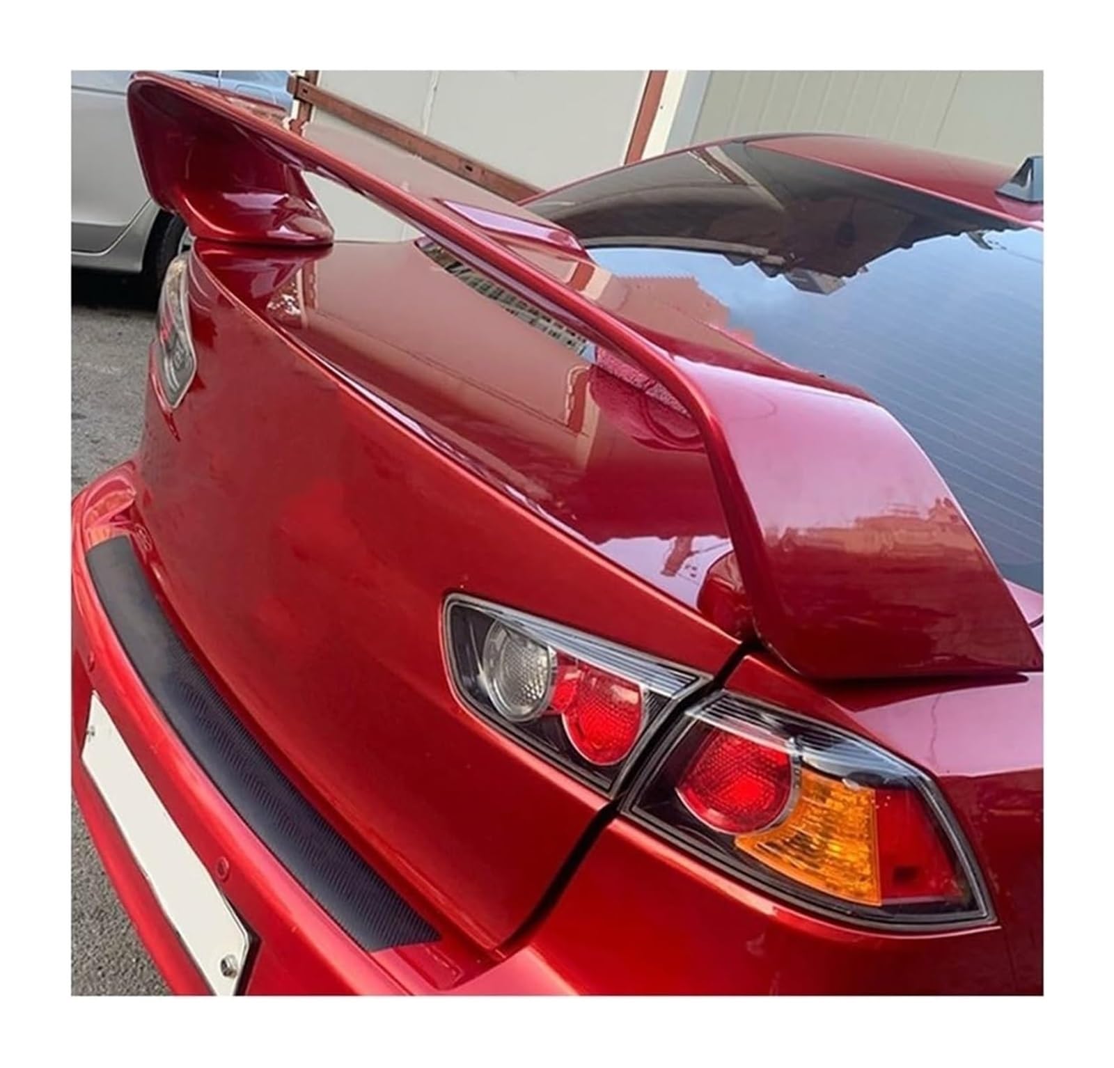 Heckscheibenspoiler Für M&ITSUBISHI Für Lancer EVO 2010-2014 Auto Heckspoiler Schwanz Flügel Auto Hinten Stamm Spoiler Lippe Flügel Schwanz Flügel Dekoration(All red) von KTGVTPBHBW