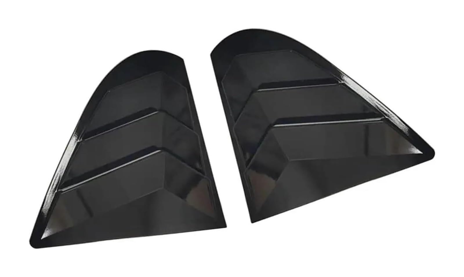Heckscheibenspoiler Für M&ITSUBISHI Für Lancer EX X EVO 2008-2018 Auto Spoiler Hinten Stamm Spoiler 2PCS Hinten Fenster Shutter Jalousie Seite Vent Abdeckung Trim(Gloss Black) von KTGVTPBHBW