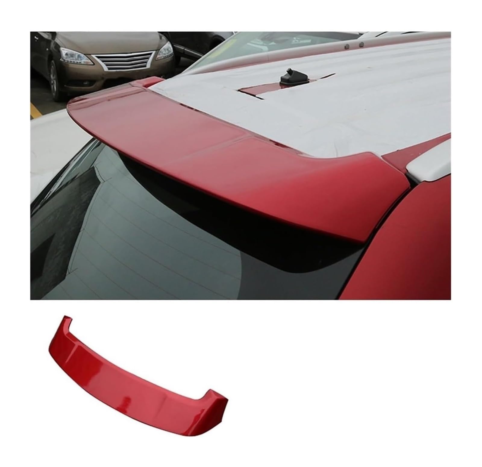Heckscheibenspoiler Für M&ITSUBISHI Für Outlander 2013-2020 Hinten Stamm Spoiler Auto Schwanz Flügel Dekoration Heckspoiler Auto Heckspoiler Schwanz Flügel(rot) von KTGVTPBHBW