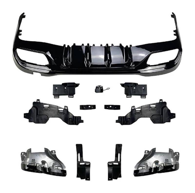 Heckscheibenspoiler Für M&ercedes Für B&enz C-Klasse W206 C200 C260 C300 C43 C63 Für AMG 2022 Heckstoßstangenlippendiffusor Mit Auspuffspitzen Hecklippenspoiler von KTGVTPBHBW