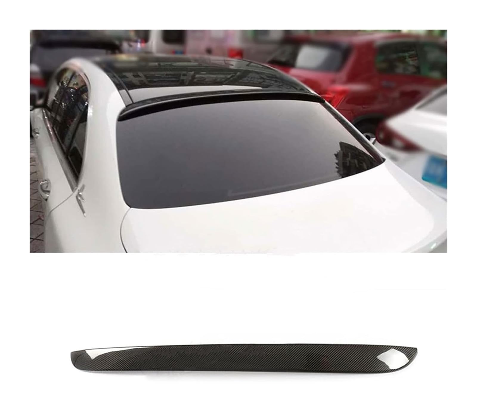 Heckscheibenspoiler Für M&ercedes Für B&enz Für C Klasse W205 C300 C63 Für AMG 2015-2019 Heckdachspoiler Fensterflügel Heckkoffer Heckflügel(O Style) von KTGVTPBHBW