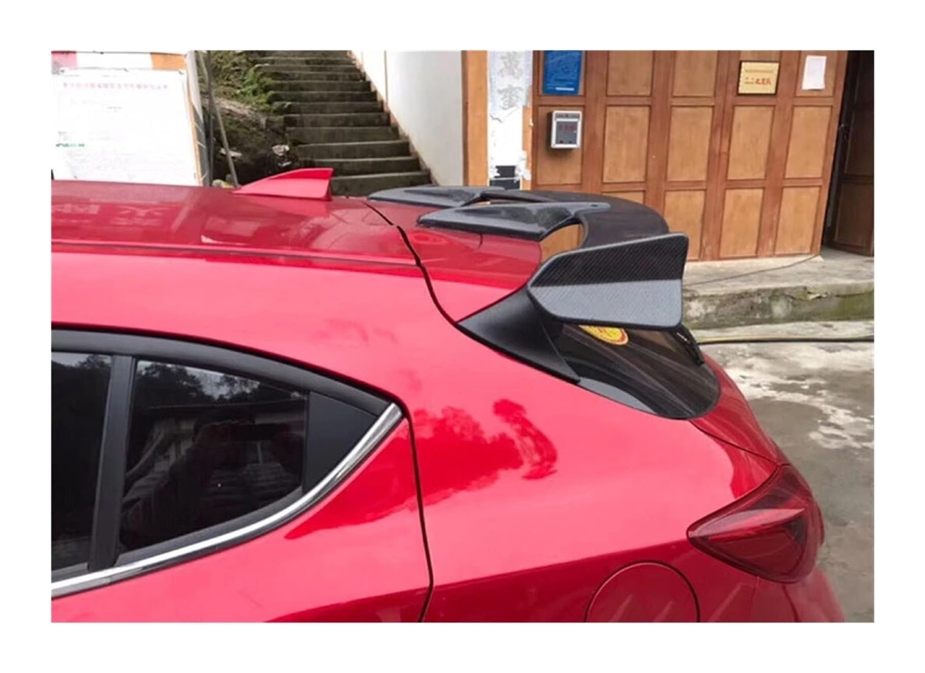 Heckscheibenspoiler Für MAZDA CX-5 CX-4 2012-2019 Hinten Stamm Spoiler KC Stil Hinten Schwanz Flügel Auto Teile Real Carbon Fiber Hinten Dach Spoiler(Carbon fiber) von KTGVTPBHBW