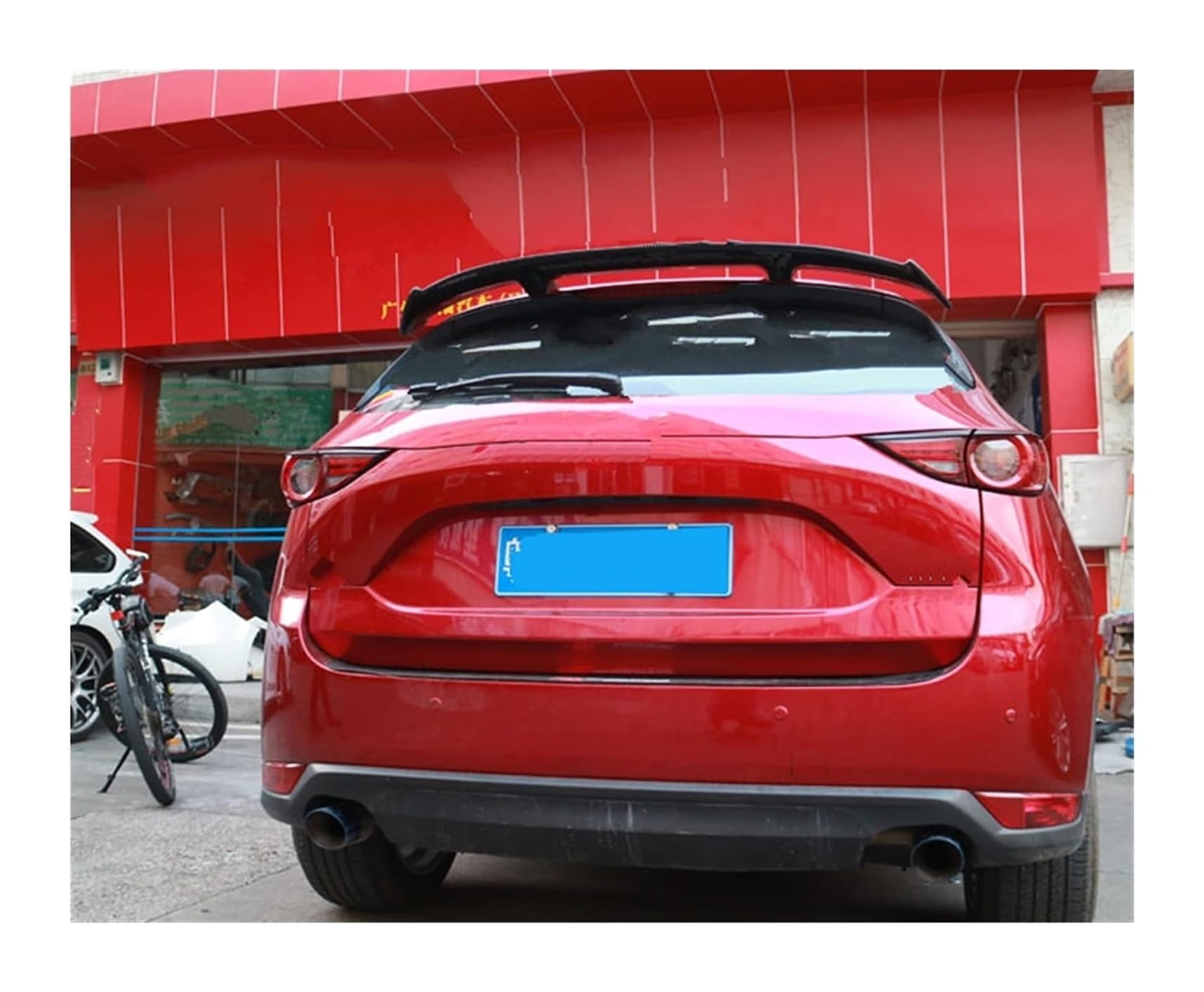 Heckscheibenspoiler Für Mazda 3 Für Axela Fließheck CX-5 CX-4 Hinten Dach Spoiler Hinten Stamm Schwanz Flügel VT Stil Auto Schwanz Flügel Zubehör(rot) von KTGVTPBHBW