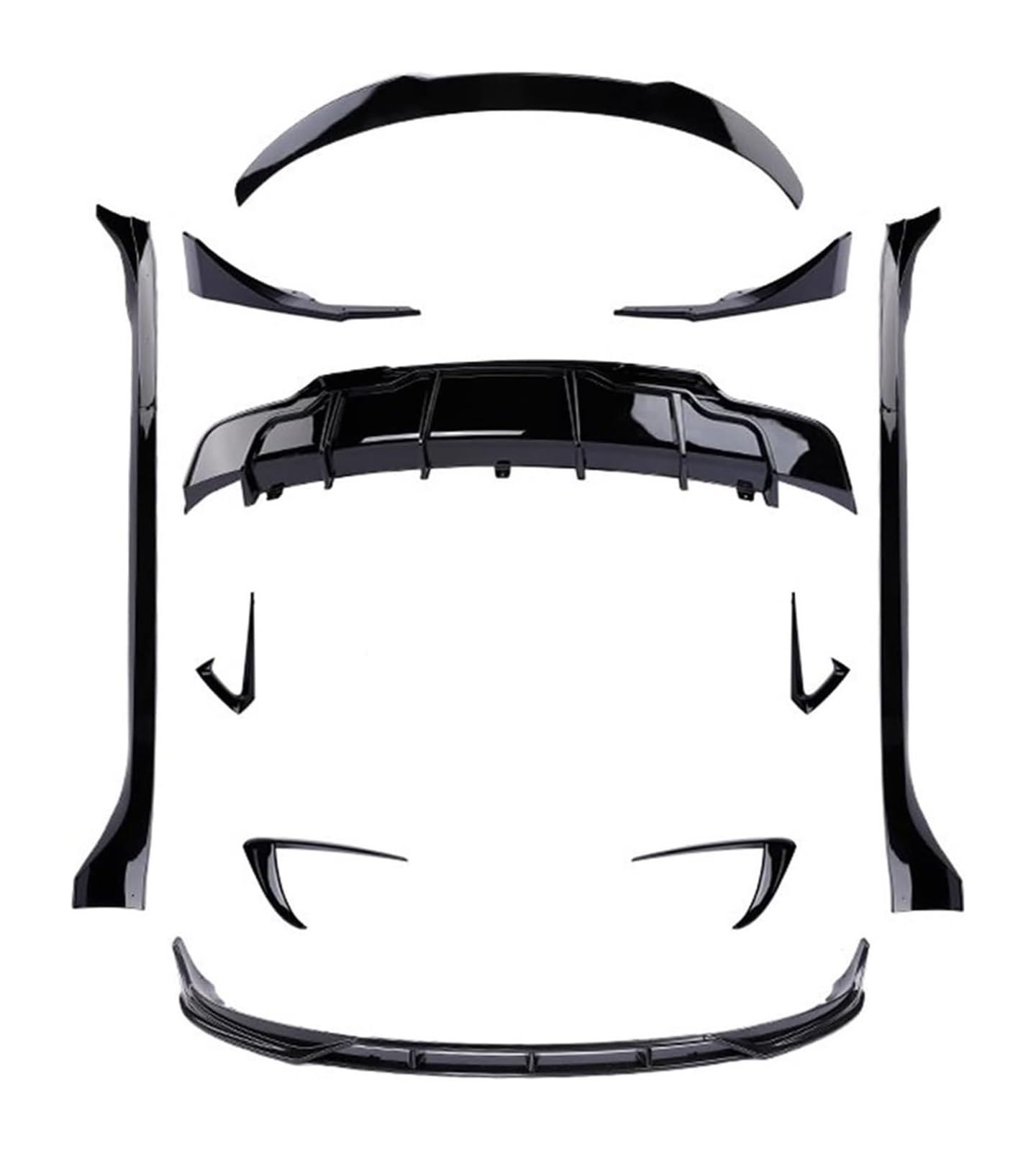 Heckscheibenspoiler Für Modell 3 Y 2016-2022 Körper Kit Front Lip Hinten Diffusor Seite Rock Spoiler Auto Front Spoiler Lippe(Model 3 Carbon Look) von KTGVTPBHBW
