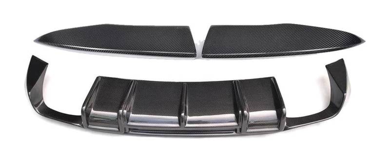 Heckscheibenspoiler Für S3 RS3 Sportback 2014-2016 Heckstoßstangendiffusor Autospoiler Heckspoiler Heckdiffusor Lippenspoiler Hecksplitter(Rear bumper splitter) von KTGVTPBHBW