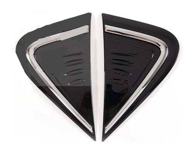 Heckscheibenspoiler Für T&oyota Für CHR Für C-HR 2017-2021 2 Stücke Auto Seite Fender Air Vents Panel Trim Abdeckung Stick Auto Heckspoiler Schwanz Flügel(Chrome Black) von KTGVTPBHBW