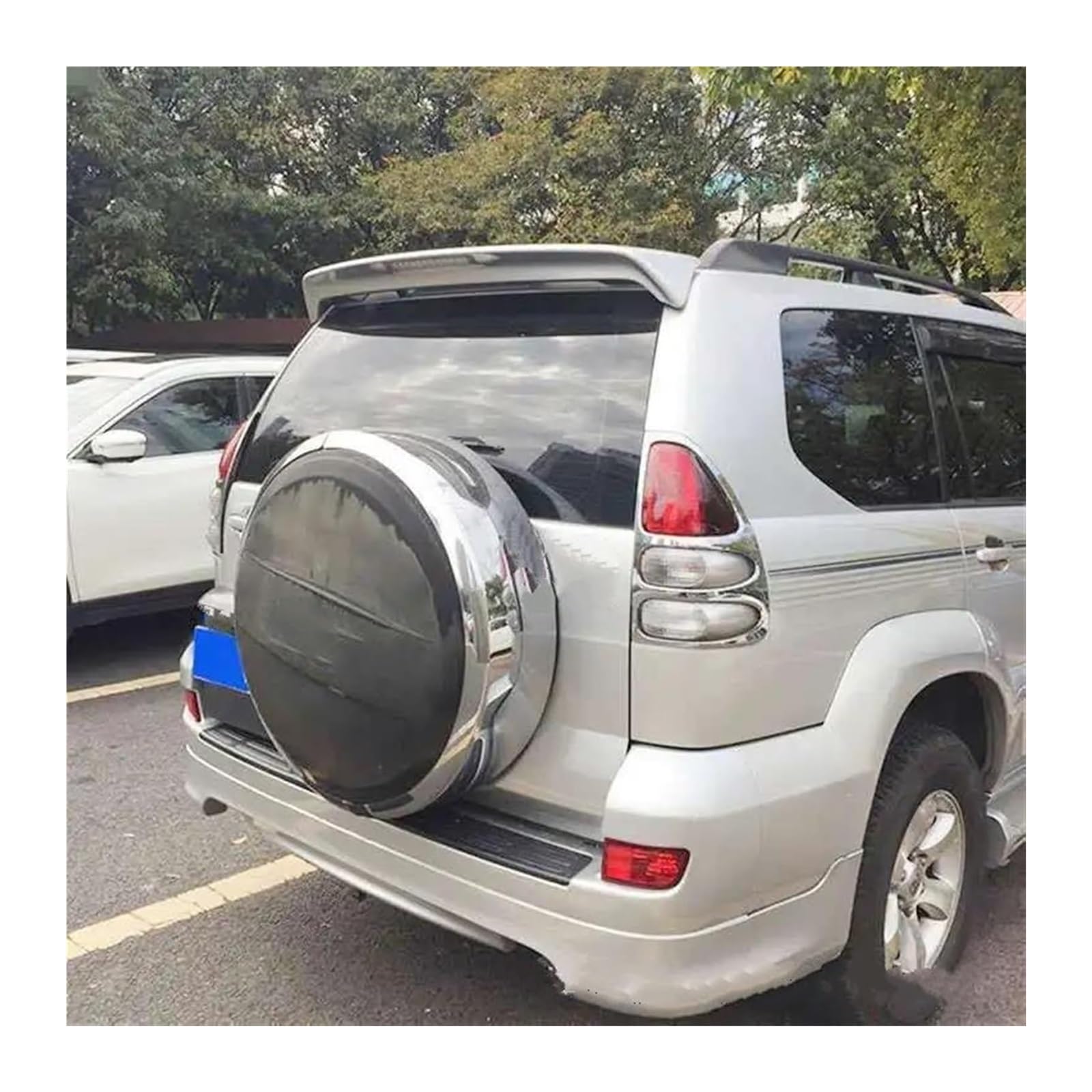 Heckscheibenspoiler Für T&oyota Für Prado FJ120 2700 2003-2012 Spoiler ABS Material Auto Heckflügel Spoiler Auto Spoiler Hinten Stamm Spoiler(Weiß) von KTGVTPBHBW