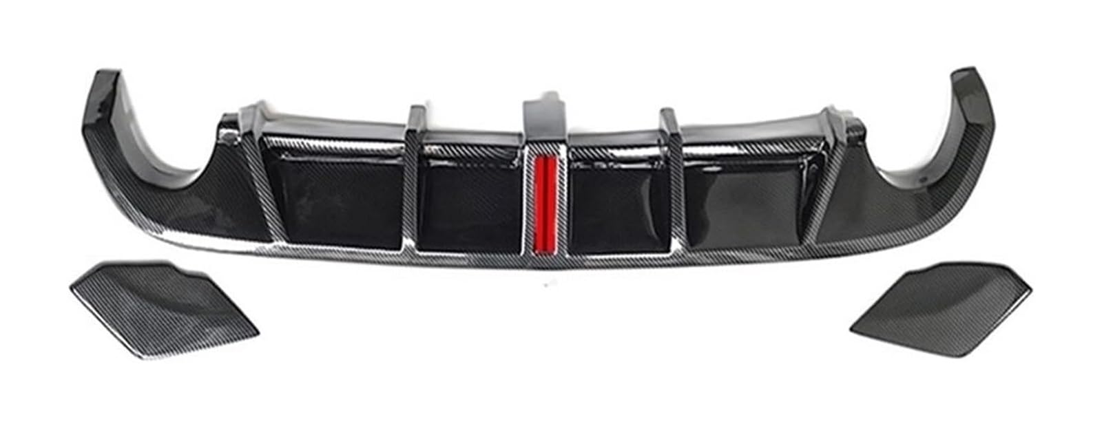 Heckscheibenspoiler Für VW Für G&olf MK6 GTI 2008-2013 Auto Hinten Diffusor Lippe Auto Körper Kit Hinten Bumper Spoiler Kunststoff Splitter(Carbon Surface) von KTGVTPBHBW