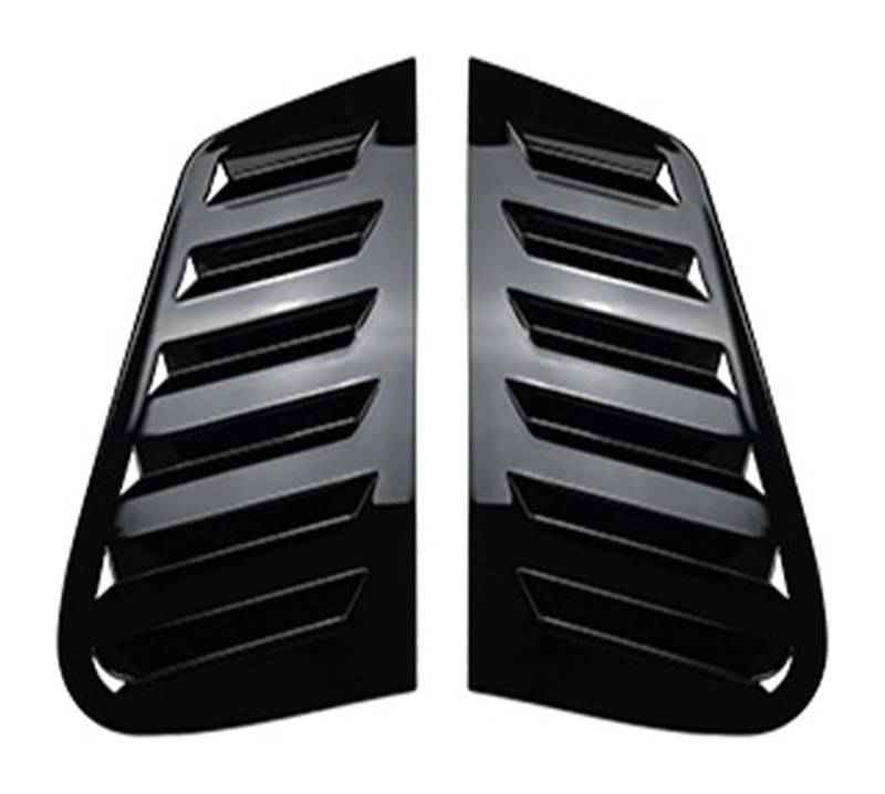 Heckscheibenspoiler Für VW Für Polo 9N 2001-2009 2 Teile/satz Hinten Fenster Viertel Shutter Abdeckung Trim Louver Seite Vent Aufkleber(Glossy black) von KTGVTPBHBW
