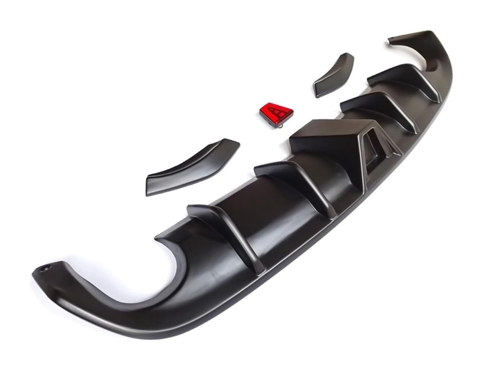Heckscheibenspoiler Für VW Für S&cirocco R 2015 2016 2017 Auto Heckdiffusor Lippe Heckstoßstange Spoiler Splitter Auto Body Kit Mit Lampe(Matt Black A) von KTGVTPBHBW