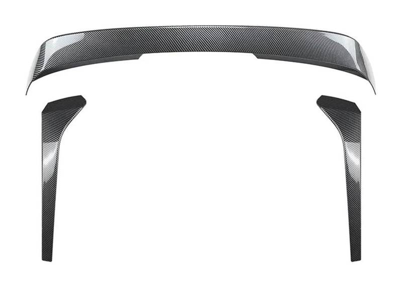 Heckscheibenspoiler Für VW Für T&iguan MK2 2017-2023 Auto Heckspoiler Heckdachspoiler Heckflügel Heckscheibe Seitenspoilerflügel(3pcs Carbon) von KTGVTPBHBW