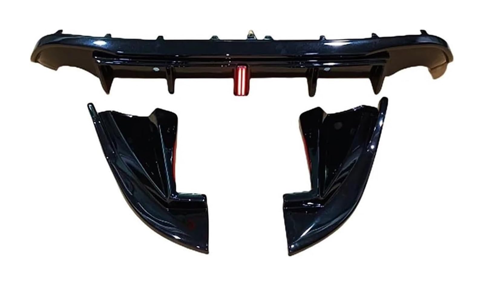 Heckscheibenspoiler Für Volvo S60 V60 4 Tür Limousine 2014-2018 Auto Hinten Stoßstange Diffusor Lip Splitter Spoiler Außen Tuning Hinten Stamm Spoiler(Glossy Black) von KTGVTPBHBW
