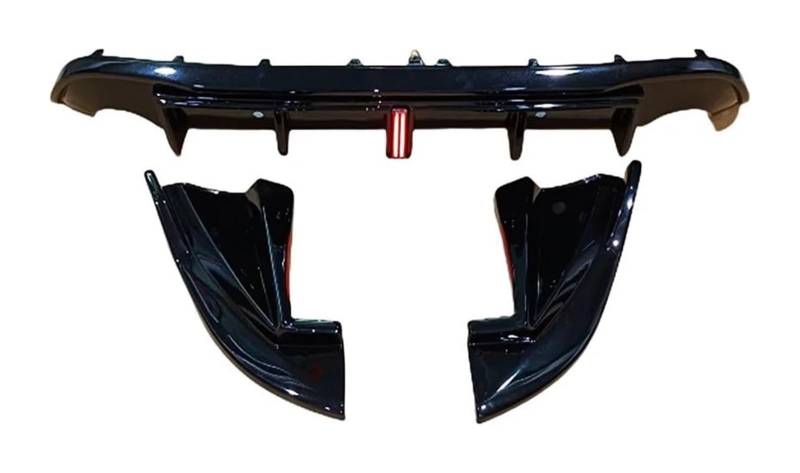 Heckscheibenspoiler Für Volvo S60 V60 4 Tür Limousine 2014-2018 Auto Hinten Stoßstange Diffusor Lip Splitter Spoiler Außen Tuning Hinten Stamm Spoiler(Glossy Black) von KTGVTPBHBW