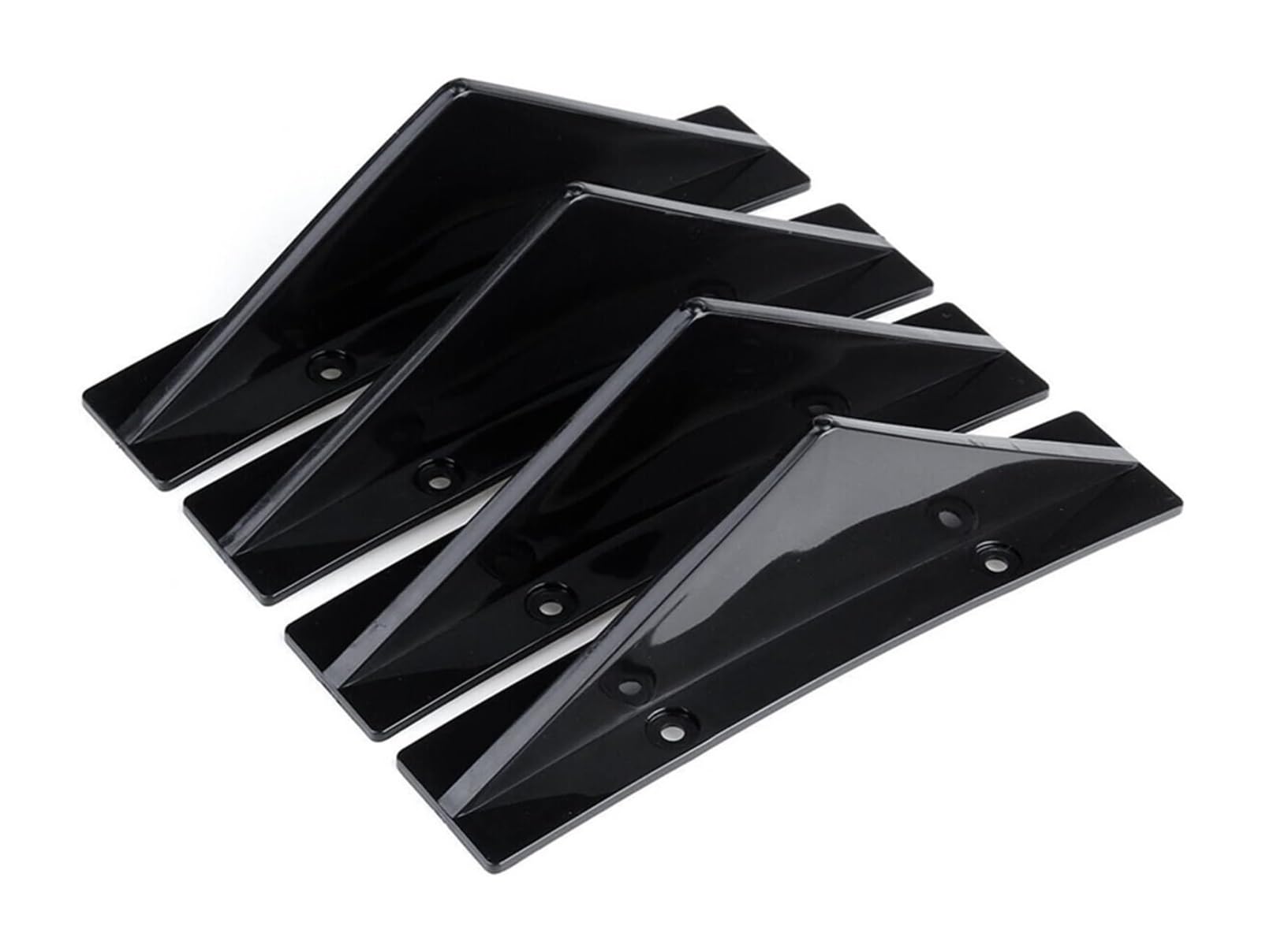 Heckscheibenspoiler Universal 4PCS Auto Heckschürze Diffusor Auto Zurück Bumper Spoiler Splitter Auto-Styling Auto Zubehör(Schwarz) von KTGVTPBHBW