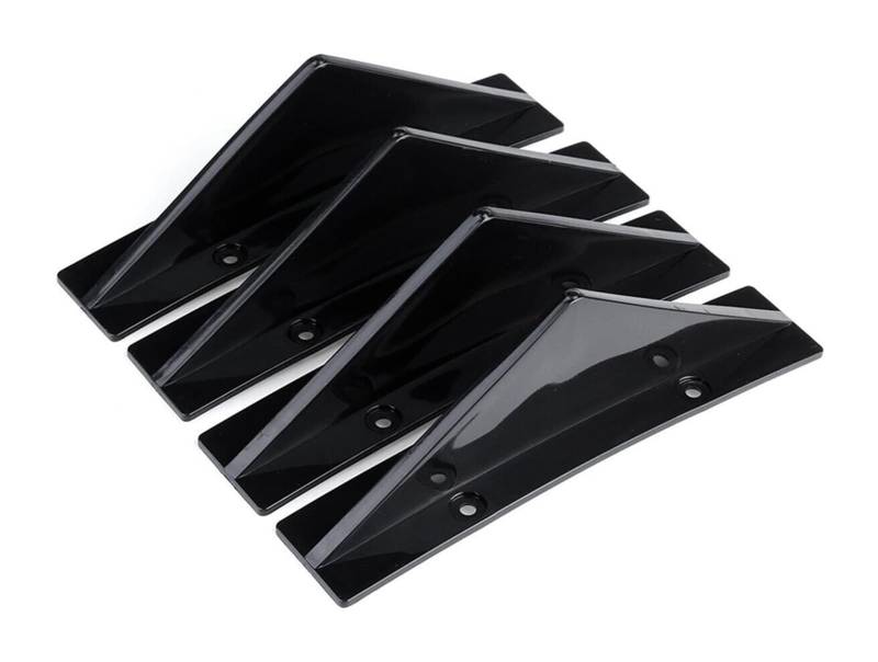 Heckscheibenspoiler Universal 4PCS Auto Heckschürze Diffusor Auto Zurück Bumper Spoiler Splitter Auto-Styling Auto Zubehör(Schwarz) von KTGVTPBHBW