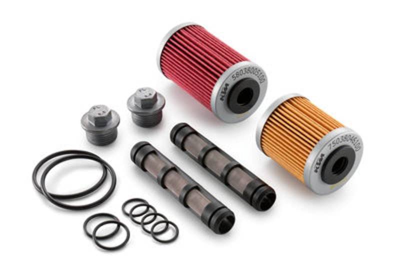 KTM Ölfilterkit Filterset OEM 75038046110 KTM 690 SMC R 2012 bis 2020, KTM 690 Duke/R 2012 bis 2020, KTM 690 Enduro R 2012 bis 2020 & 701 Supermoto & Enduro, Svartpilen + Vitpilen 701 von KTM