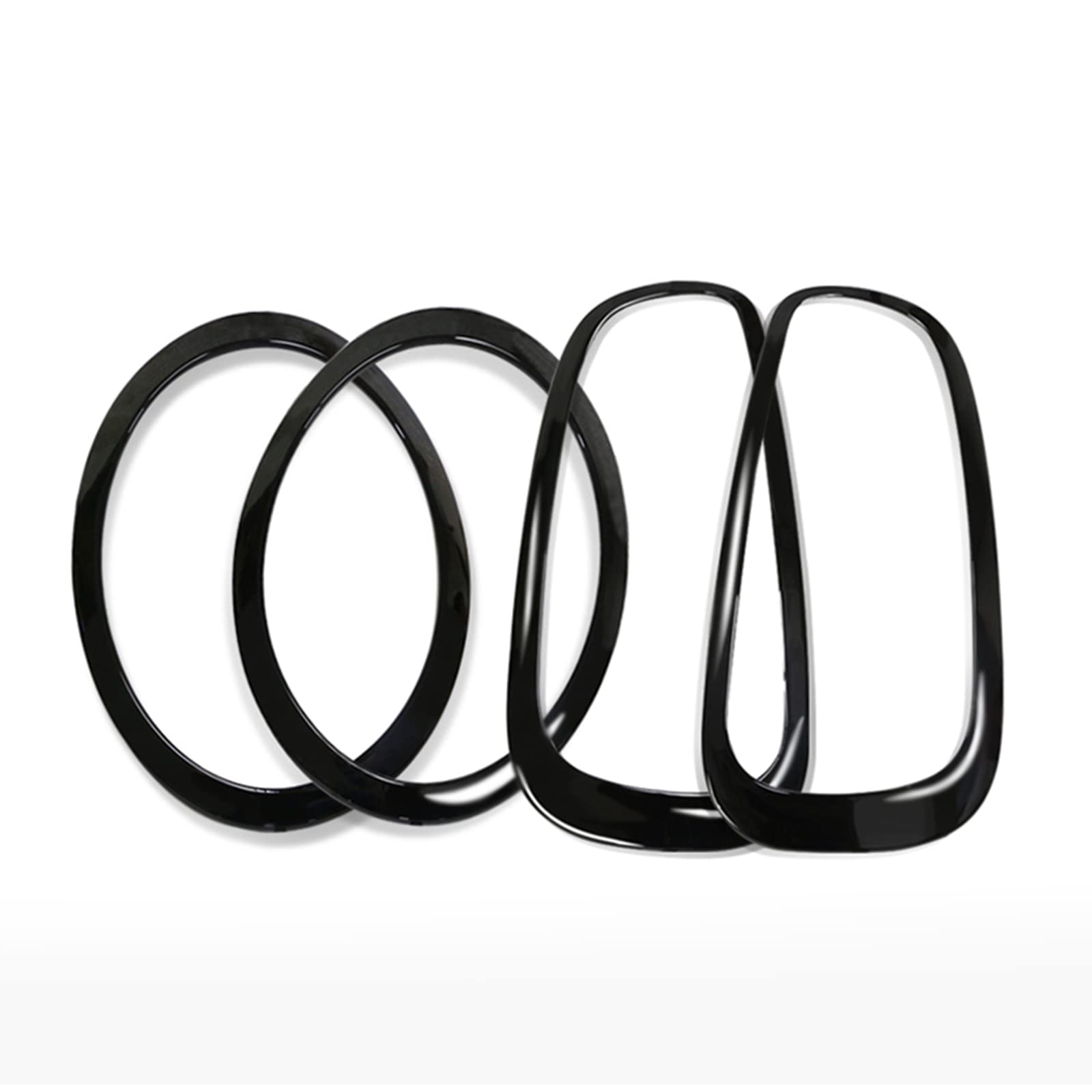 Frontscheinwerfer + Rücklicht Abdeckung Verkleidung für Mini Cooper F55 F56 F57 2014-2021 glänzend schwarz Frontscheinwerfer + Rücklicht Abdeckung Verkleidung für Mini Cooper F55 F56 F57 2014-2021 glänzend schwarz von KUBYMOTO