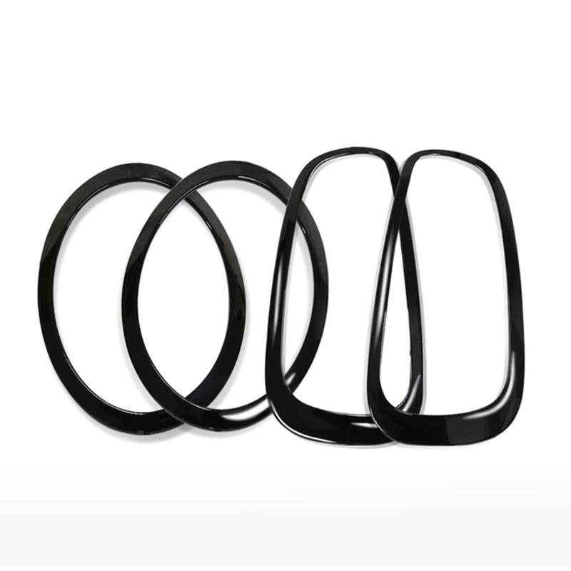 Frontscheinwerfer + Rücklicht Abdeckung Verkleidung für Mini Cooper F55 F56 F57 2014-2021 glänzend schwarz von KUBYMOTO