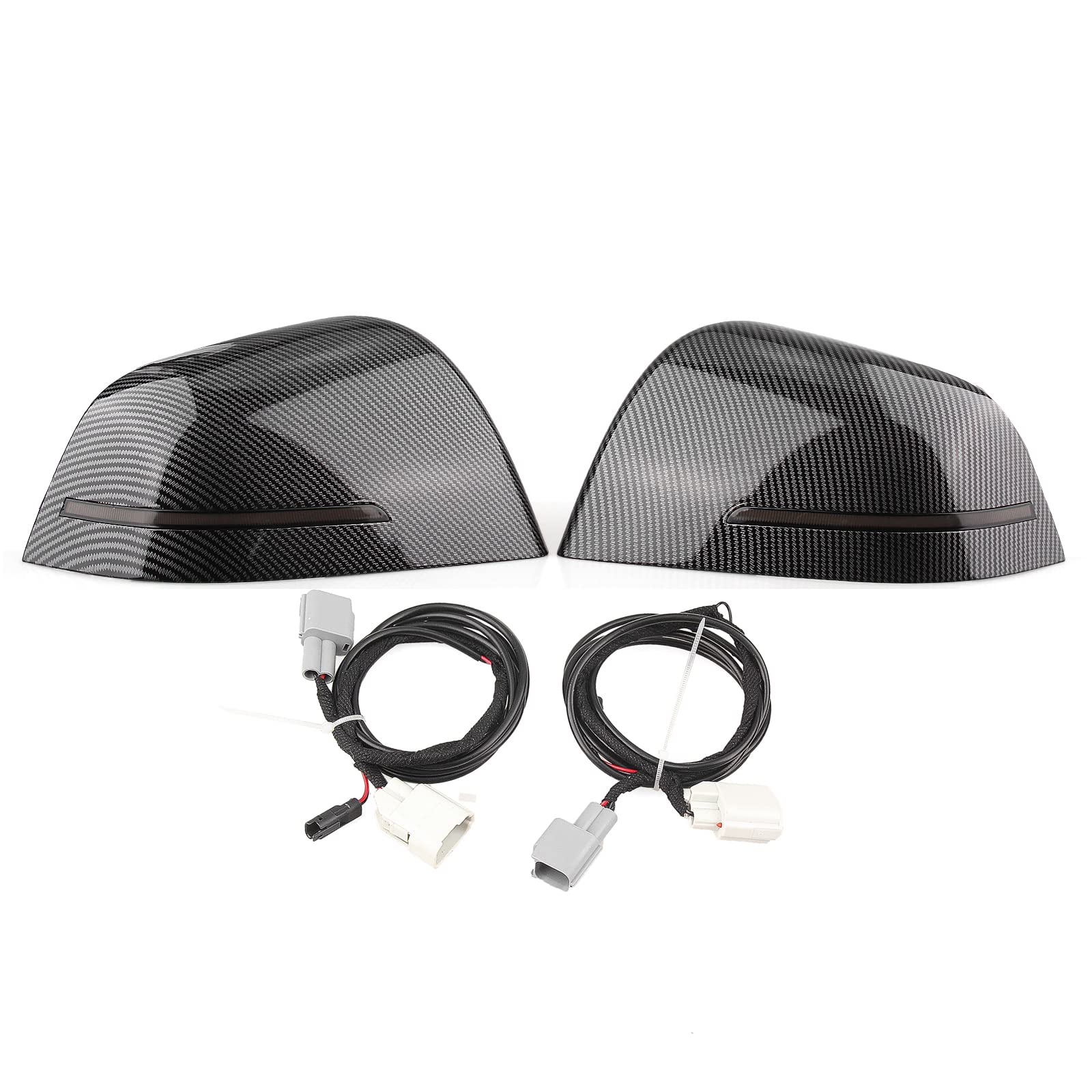 Rückspiegel Abdeckung Mit LED-Licht Für Tesla Model Y 2019-2022 Schwarz glänzend Kohlenstofffaser Look Rückspiegel Abdeckung Mit LED-Licht Für Tesla Model Y 2019-2022 Schwarz glänzend Kohlenstofffaser Look von KUBYMOTO