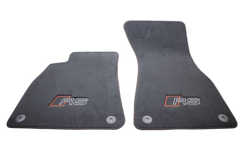 Original Audi RS Velour Fußmatten für VORN + HINTEN Schwarz für Audi A6 C8 A7 4K von KUFATEC GmbH & Co. KG