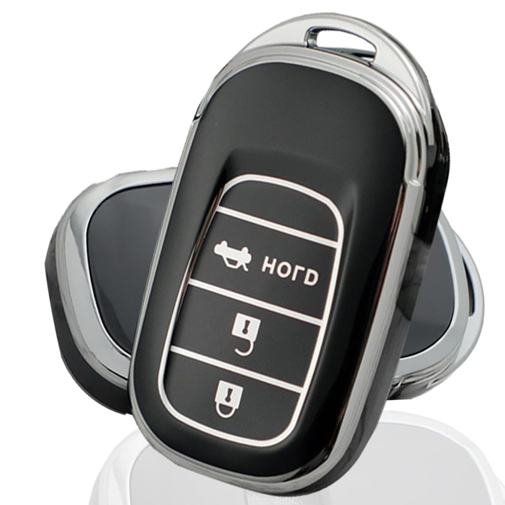 KULCSOK Schlüsselhülle kompatibel mit Honda Civic Accord HR-V CR-V Pilot Sport SI EX-L EX 2025 2024 2023 2022 Schlüsselhülle Schlüsselhalter TPU Schlüsselschutz 3 Tasten B Schwarz KULCSOK Schlüsselhülle kompatibel mit Honda Civic Accord HR-V CR-V Pilot Sport SI EX-L EX 2025 2024 2023 2022 Schlüsselhülle Schlüsselhalter TPU Schlüsselschutz 3 Tasten B Schwarz von KULCSOK