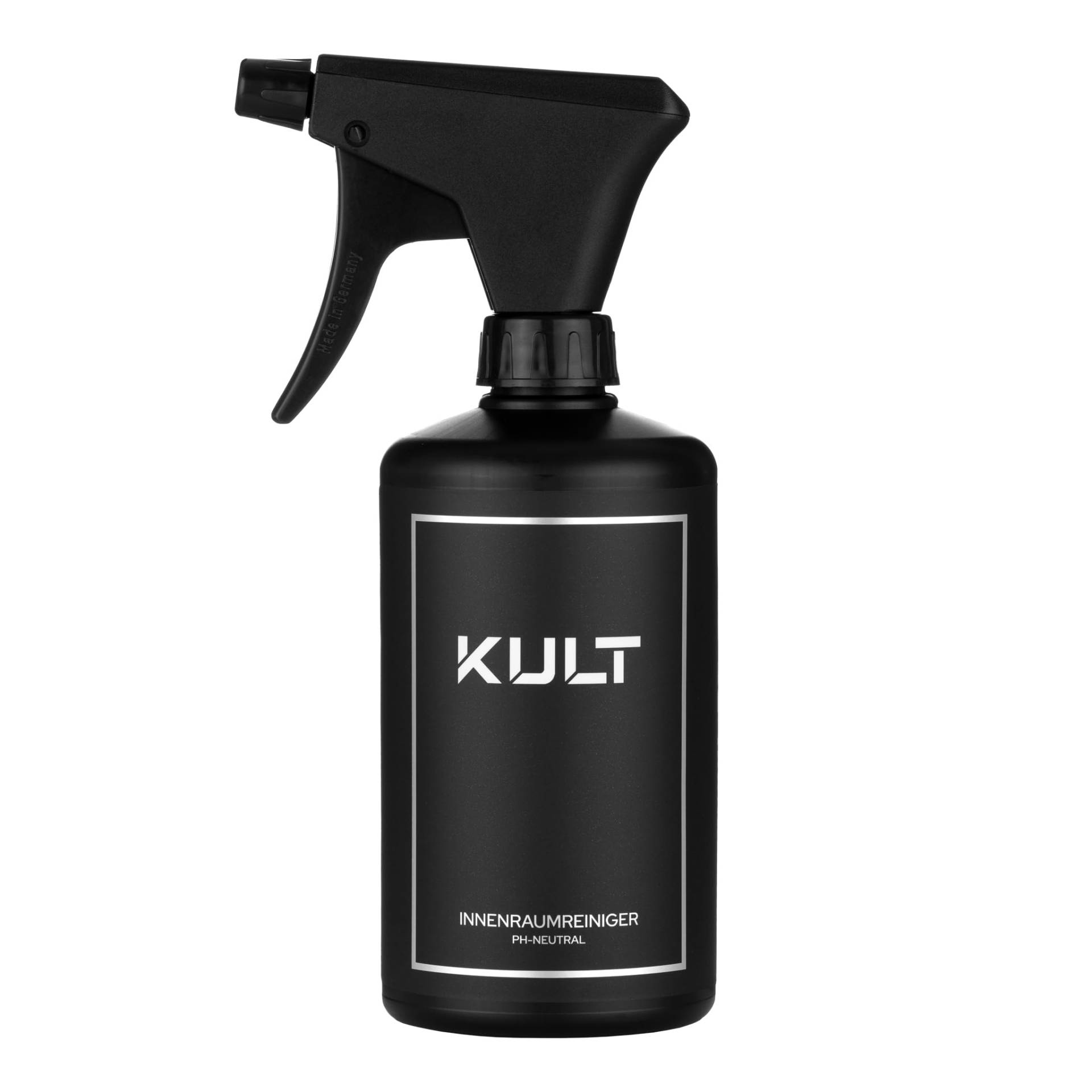 KULT Premium Auto Innenraum Reiniger 500ml - zur Reinigung von allen Oberflächen im Auto Innenraum - mit hochwertigem Duft & pflegender Wirkung für Textil, Kunststoff, Leder, Alcantara, Lenkrad & mehr KULT Premium Auto Innenraum Reiniger 500ml - zur Reinigung von allen Oberflächen im Auto Innenraum - mit hochwertigem Duft & pflegender Wirkung für Textil, Kunststoff, Leder, Alcantara, Lenkrad & mehr von KULT