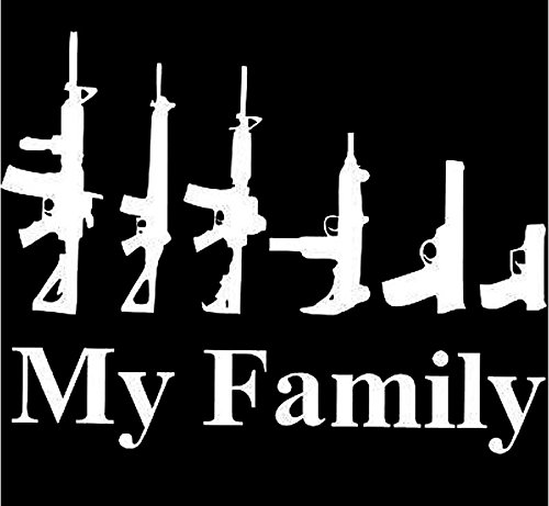 Auto Styling Aufkleber "Familie Gun Auto Aufkleber Vinyl Aufkleber Dekoration Film Aufkleber DIY Auto Tuning Teile … (Weiß) von KUNFINE
