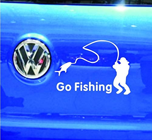 Auto Styling Aufkleber "Go Fishing" Auto Aufkleber Vinyl Aufkleber Dekoration Film Aufkleber DIY Auto Tuning Teile 20 * 15 * 1 cm … (Mann) von KUNFINE