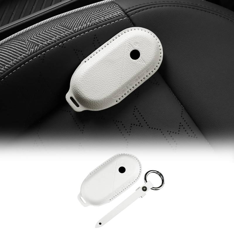 KUNGKIC Für 2024 2025 Mini J01 J05 U25 F65 F66 F67 Leder Schlüsselabdeckung Aluminium Schutzhülle Fernbedienung Schlüsselanhänger Autoschlüssel Konverter von KUNGKIC