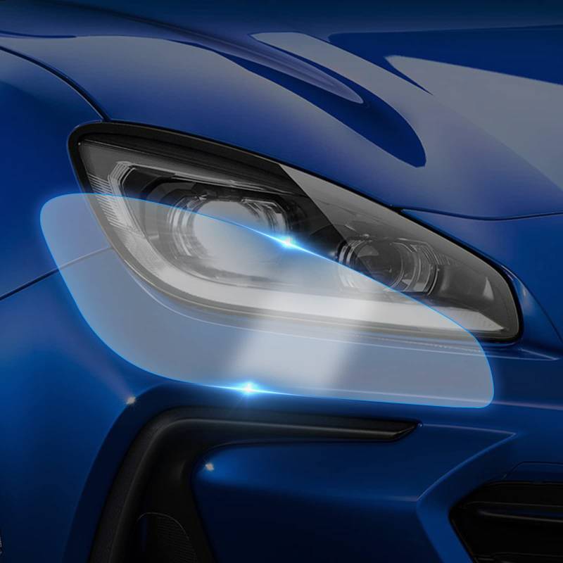 KUNGKIC 2PCS Breite Scheinwerferschutzfolie TPU Kratzschutz Nicht vergilbend Selbstheilendes Äußeres Zubehör Compatible with Subaru BRZ Toyota GR86 2021 2022 Klare Farbe von KUNGKIC