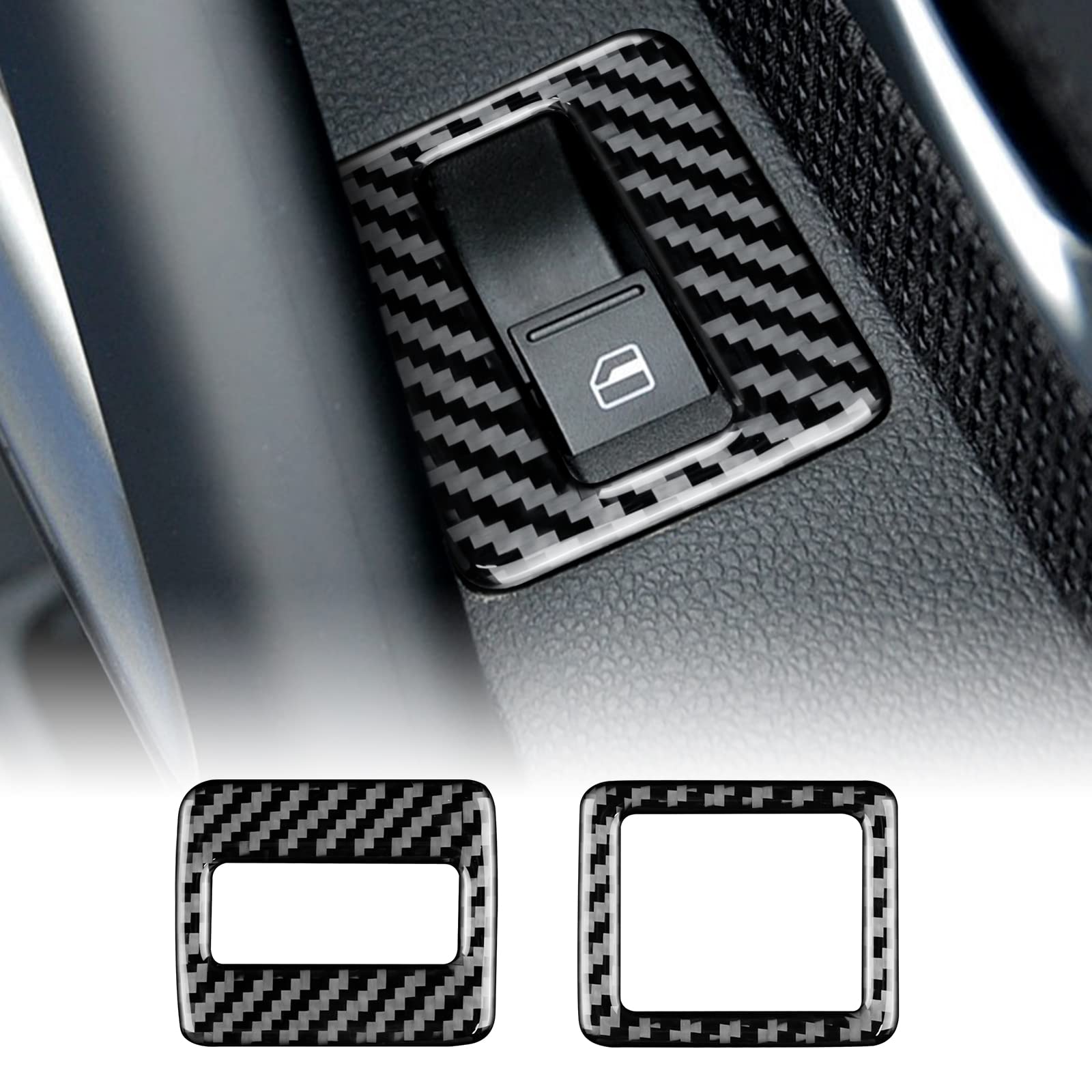 KUNGKIC 2Stück Kohlefaser Auto Tür Fensterheber Schalter Knopfleiste Aufkleber Dekorative Innenbereich Compatible with Volkswagen Scirocco 2009-2016 Zubehör KUNGKIC 2Stück Kohlefaser Auto Tür Fensterheber Schalter Knopfleiste Aufkleber Dekorative Innenbereich Compatible with Volkswagen Scirocco 2009-2016 Zubehör von KUNGKIC