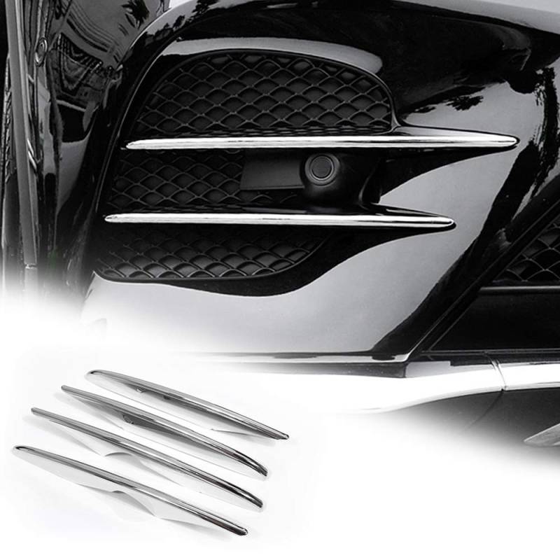 KUNGKIC ABS Chrom Auto Frontstoßstange Kühlergrill Nebelscheinwerfer Abdeckung accessories Car Bumper Grille Fog Light für Mercedes Benz GLC X253 2017 2018 2019 zubehör von KUNGKIC
