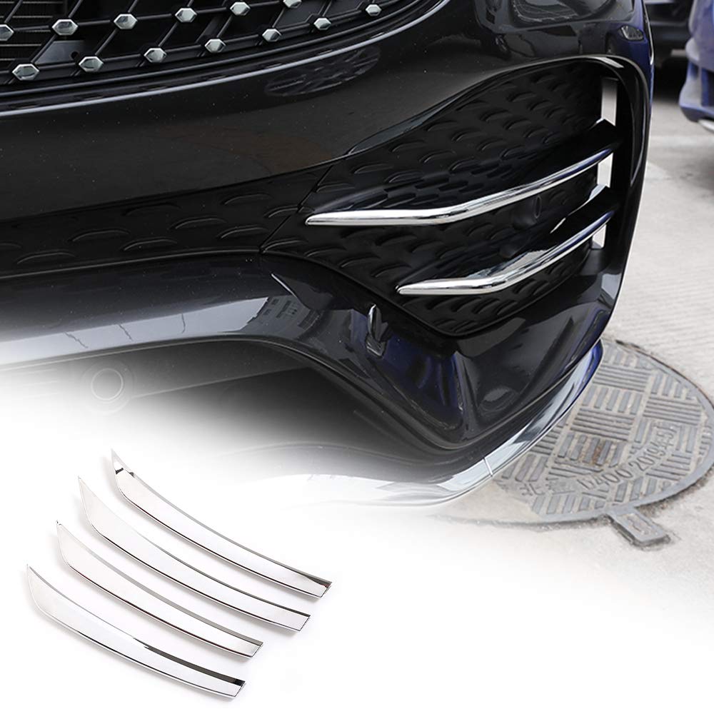 KUNGKIC ABS Chrom Auto Frontstoßstange Kühlergrill Nebelscheinwerfer Abdeckung accessories Car Bumper Grille Fog Light für Mercedes Benz GLC X253 2021 2020 zubehör von KUNGKIC