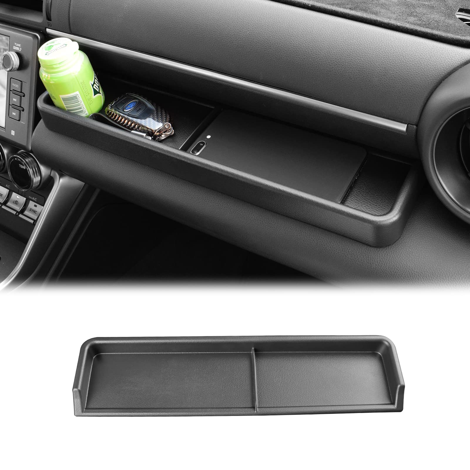 KUNGKIC ABS Aufbewahrungsbox Compatible with 2022 2021 Toyota GR86 ZN8 Subaru BRZ ZD8 Zubehör Maßgeschneiderter Innenverkleidungsrahmen (Handschuhfach Aufbewahrungsbox) von KUNGKIC