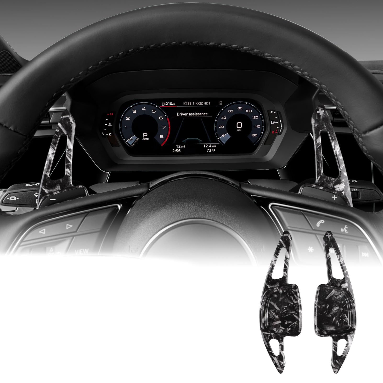 KUNGKIC ABS Lenkrad Paddle Shift DSG Erweiterungen Für Audi A3 A4L A5 A8 S4 S6 S7 S8 Q6 A6L A7 Innenraum Dekoration Zubehör 2 STÜCK (Streifen) von KUNGKIC